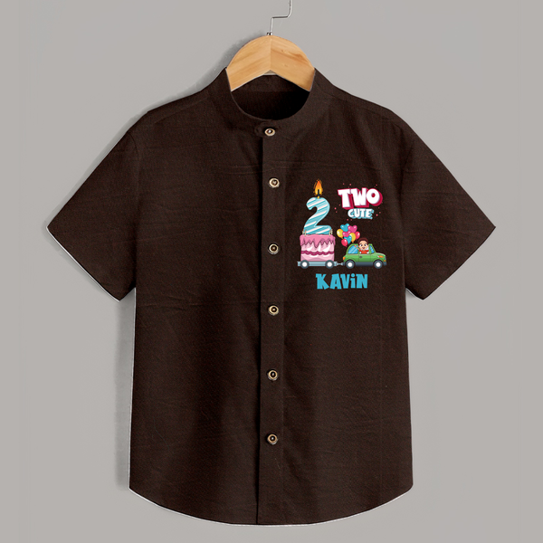 Baby Milestone Shirt | Custom 2 Month Shirt | Soft, Skin-Friendly Cotton - CHOCOLATE BROWN - 0 - 6 Months Old (Chest 23")