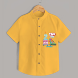 Two-Cute 2nd Birthday – Custom Name Shirt for Boys - YELLOW - 0 - 6 Months Old (Chest 21")