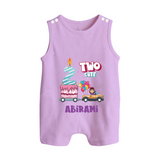 Celebrate 2 Month with Custom Romper Suit/ Sleeveless Romper | Personalized Newborn Outfit | Soft Cotton Comfort - LILAC - 0 - 5 Months Old (Chest 18")