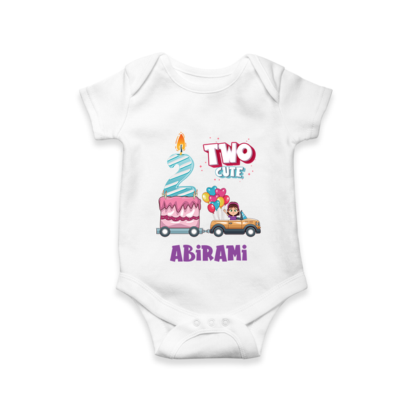 Celebrate 2 Month with Custom Romper | Personalized Newborn Outfit | Soft Cotton Comfort - WHITE - New Born (Chest 14")