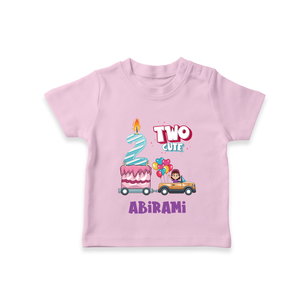 Celebrate 2 Month with Custom T-Shirt | Personalized Newborn Outfit | Soft Cotton Comfort - BABY PINK - 0-5 Months Old (Chest 17")