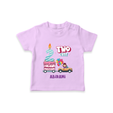 Celebrate Your Kids 2nd Year Birthday With "TWO CUTE" - Personalized Birthday T-Shirts with Customized Name For Girls - LILAC - 0-5 Months Old (Chest 17")