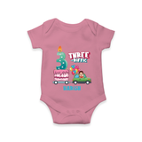 Celebrate Your Babies 3rd Month With "THREE-RIFFIC" - Customized Romper For Babies With Name - ONION - 0 - 3 Months Old (Chest 16")