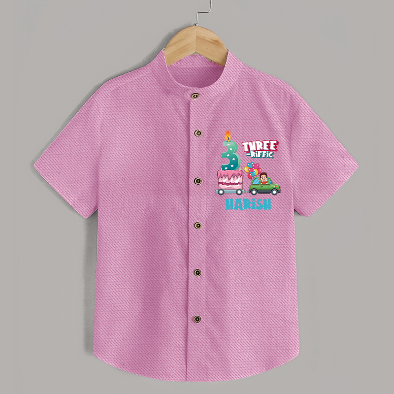 Celebrate 3 Month with Custom Shirt | Personalized Newborn Outfit | Soft Cotton Comfort - BABY PINK - 0 - 6 Months Old (Chest 23")