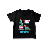 Celebrate 3 Month with Custom T-Shirt | Personalized Newborn Outfit | Soft Cotton Comfort - BLACK - 0-5 Months Old (Chest 17")