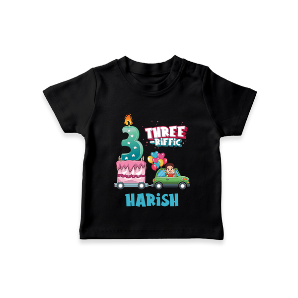 Celebrate 3 Month with Custom T-Shirt | Personalized Newborn Outfit | Soft Cotton Comfort - BLACK - 0-5 Months Old (Chest 17")