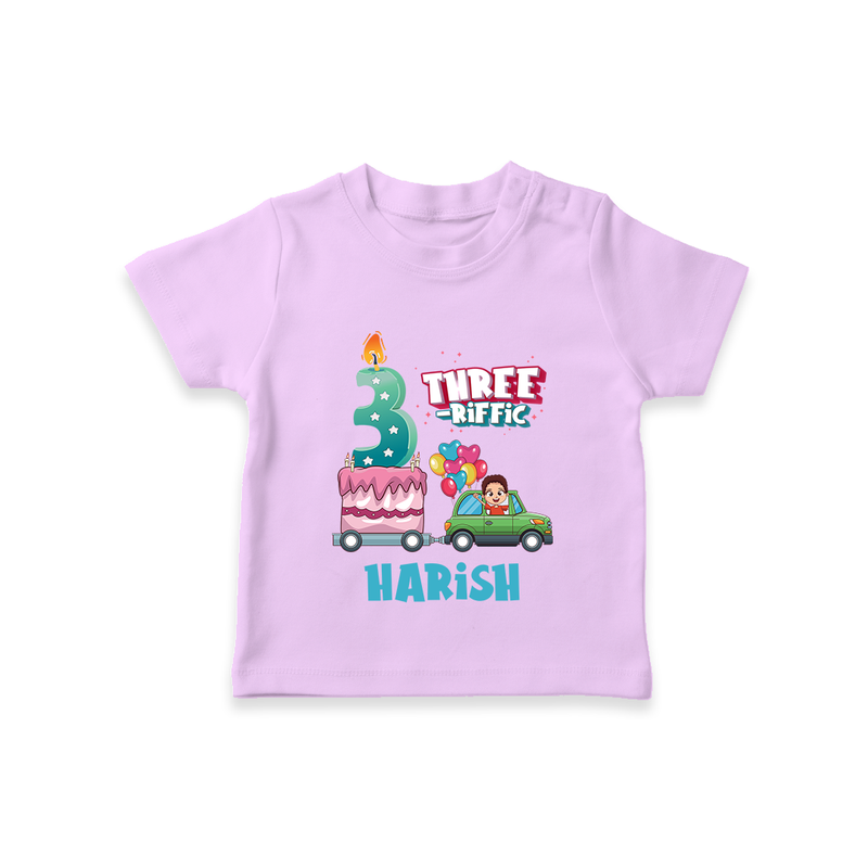Celebrate 3 Month with Custom T-Shirt | Personalized Newborn Outfit | Soft Cotton Comfort - LILAC - 0-5 Months Old (Chest 17")