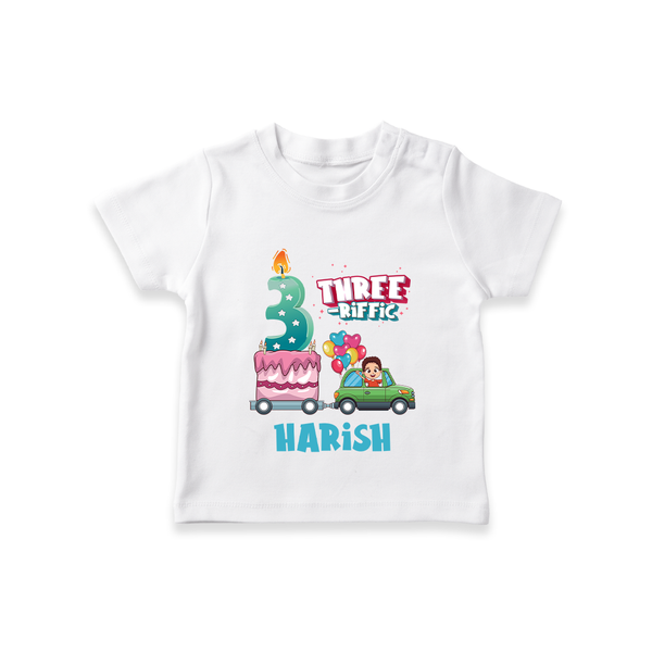 Celebrate 3 Month with Custom T-Shirt | Personalized Newborn Outfit | Soft Cotton Comfort - WHITE - 0-5 Months Old (Chest 17")