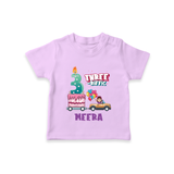 Monthly Milestone Baby T-Shirt -3rd Month | Personalized Print | Cute & Comfortable - LILAC - 0-5 Months Old (Chest 17")