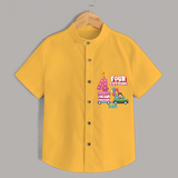Four-ever Young 4th Birthday – Custom Name Shirt for Boys - YELLOW - 0 - 6 Months Old (Chest 21")