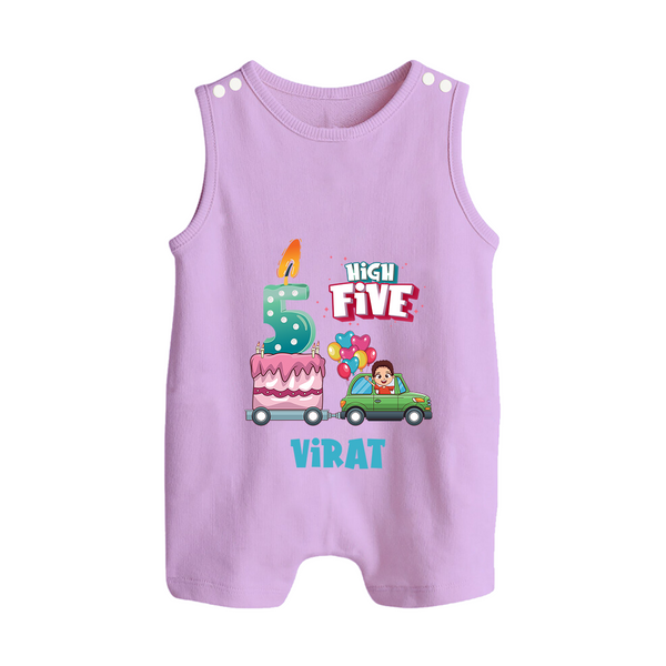 Newborn Romper Suit/ Sleeveless Romper for 5 Month | Customizable Romper Suit/ Sleeveless Romper | Ideal for Celebrations - LILAC - 0 - 5 Months Old (Chest 18")