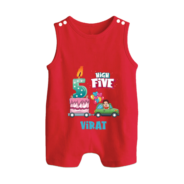 Newborn Romper Suit/ Sleeveless Romper for 5 Month | Customizable Romper Suit/ Sleeveless Romper | Ideal for Celebrations - RED - 0 - 5 Months Old (Chest 18")