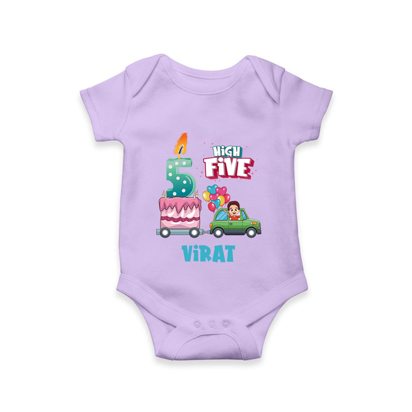Newborn Romper/Onesie for 5 Month | Customizable Bodysuit | Ideal for Celebrations - LILAC - New Born (Chest 14")