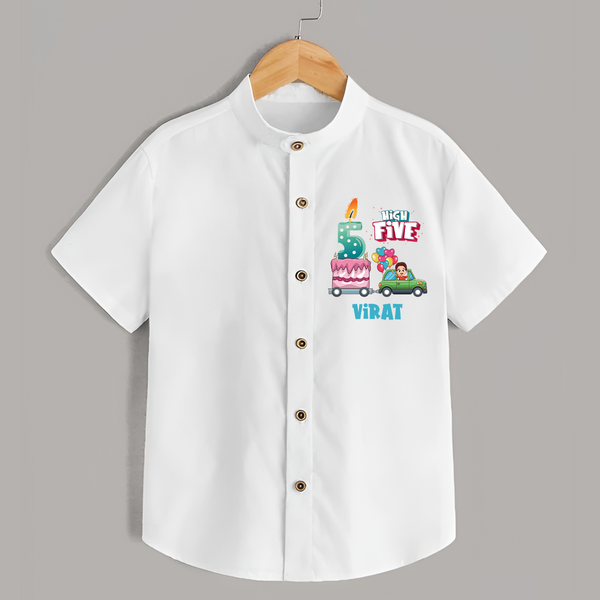 Newborn Shirt for 5 Month | Customizable Shirt | Ideal for Celebrations - WHITE - 0 - 6 Months Old (Chest 23")