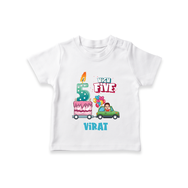 Newborn T-Shirt for 5 Month | Customizable T-Shirt | Ideal for Celebrations - WHITE - 0-5 Months Old (Chest 17")