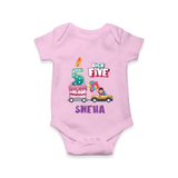 Baby Milestone Romper | Custom 5 Month Onesie | Soft, Skin-Friendly Cotton - BABY PINK - New Born (Chest 14")