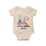 Celebrate Your Little ChampÕs 5th Month With "HIGH FIVE" - Special Romper For Babies With Name - IVORY - 0 - 3 Months Old (Chest 16")