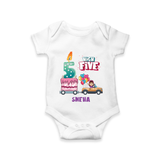 Celebrate Your Little ChampÕs 5th Month With "HIGH FIVE" - Special Romper For Babies With Name - WHITE - 0 - 3 Months Old (Chest 16")