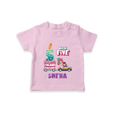 Baby Milestone T-Shirt | Custom 5 Month T-Shirt | Soft, Skin-Friendly Cotton - BABY PINK - 0-5 Months Old (Chest 17")