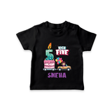 Baby Milestone T-Shirt | Custom 5 Month T-Shirt | Soft, Skin-Friendly Cotton - BLACK - 0-5 Months Old (Chest 17")