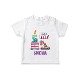 Baby Milestone T-Shirt | Custom 5 Month T-Shirt | Soft, Skin-Friendly Cotton - WHITE - 0-5 Months Old (Chest 17")
