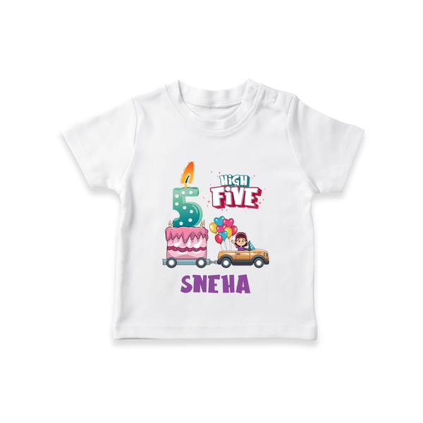 Baby Milestone T-Shirt | Custom 5 Month T-Shirt | Soft, Skin-Friendly Cotton - WHITE - 0-5 Months Old (Chest 17")