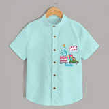 Six-tacular 6th Birthday – Custom Name Shirt for Boys - ARCTIC BLUE - 0 - 6 Months Old (Chest 21")
