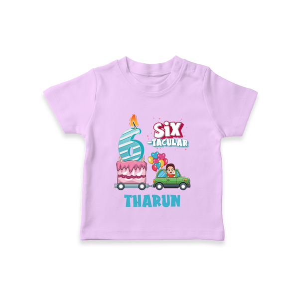 Celebrate 6 Month with Custom T-Shirt | Personalized Newborn Outfit | Soft Cotton Comfort - LILAC - 0-5 Months Old (Chest 17")