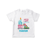 Celebrate 6 Month with Custom T-Shirt | Personalized Newborn Outfit | Soft Cotton Comfort - WHITE - 0-5 Months Old (Chest 17")
