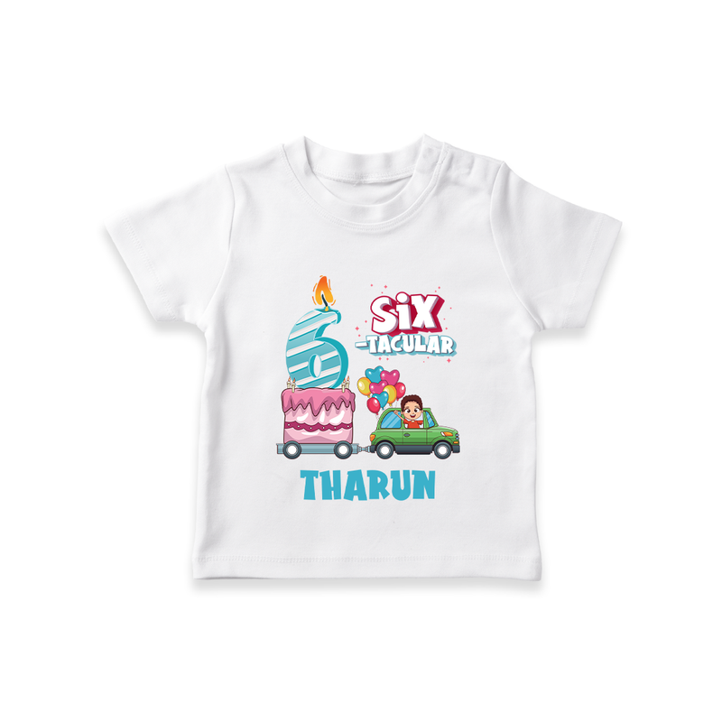Celebrate 6 Month with Custom T-Shirt | Personalized Newborn Outfit | Soft Cotton Comfort - WHITE - 0-5 Months Old (Chest 17")