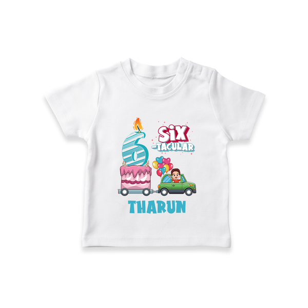 Celebrate 6 Month with Custom T-Shirt | Personalized Newborn Outfit | Soft Cotton Comfort - WHITE - 0-5 Months Old (Chest 17")