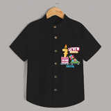 Seven Heaven 7th Birthday – Custom Name Shirt for Boys - BLACK - 0 - 6 Months Old (Chest 21")