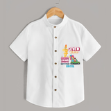 Seven Heaven 7th Birthday – Custom Name Shirt for Boys - WHITE - 0 - 6 Months Old (Chest 21")