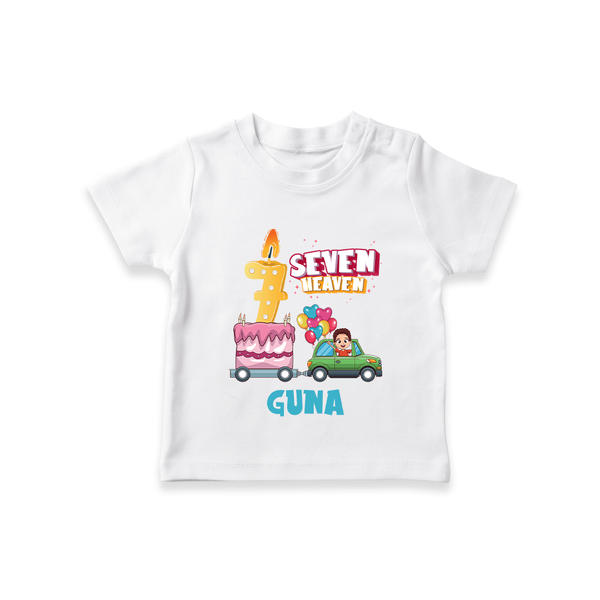 Celebrate 7 Month with Custom T-Shirt | Personalized Newborn Outfit | Soft Cotton Comfort - WHITE - 0-5 Months Old (Chest 17")