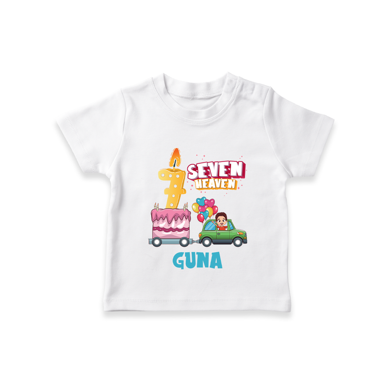 Celebrate 7 Month with Custom T-Shirt | Personalized Newborn Outfit | Soft Cotton Comfort - WHITE - 0-5 Months Old (Chest 17")