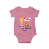 Celebrate Your Bundle Of JoyÕs 7th Month With "SEVEN HEAVEN" - Unique Romper For Babies With Name - ONION - 0 - 3 Months Old (Chest 16")