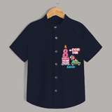Gr-Eight Fun 8th Birthday – Custom Name Shirt for Boys - NAVY BLUE - 0 - 6 Months Old (Chest 21")