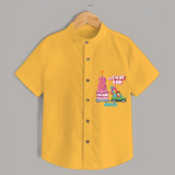 Gr-Eight Fun 8th Birthday – Custom Name Shirt for Boys - YELLOW - 0 - 6 Months Old (Chest 21")