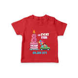 Celebrate Your Kids 8th Year Birthday With "GR-EIGHT FUN" - Personalized Birthday T-Shirts with Customized Name For Boys - RED - 0-5 Months Old (Chest 17")