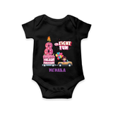 Celebrate Your Adorable BabyÕs 8th Month With "GR-EIGHT FUN" - Personalized Romper For Babies With Name - BLACK - 0 - 3 Months Old (Chest 16")