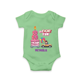 Celebrate Your Adorable BabyÕs 8th Month With "GR-EIGHT FUN" - Personalized Romper For Babies With Name - GREEN - 0 - 3 Months Old (Chest 16")