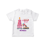 Celebrate Your Kids 8th Year Birthday With "GR-EIGHT FUN" - Personalized Birthday T-Shirts with Customized Name For Girls - WHITE - 0-5 Months Old (Chest 17")