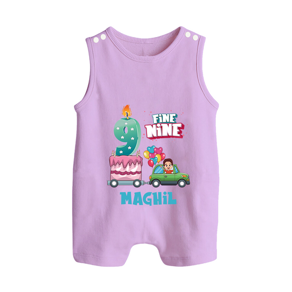 Baby Milestone Romper Suit/ Sleeveless Romper | Custom 9 Month Romper Suit/ Sleeveless Romper | Soft, Skin-Friendly Cotton - LILAC - 0 - 5 Months Old (Chest 18")