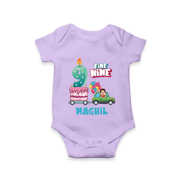 Baby Milestone Romper | Custom 9 Month Onesie | Soft, Skin-Friendly Cotton - LILAC - New Born (Chest 14")