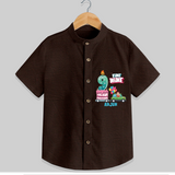 Fine-Nine 9th Birthday – Custom Name Shirt for Boys - CHOCOLATE BROWN - 0 - 6 Months Old (Chest 21")
