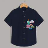Fine-Nine 9th Birthday – Custom Name Shirt for Boys - NAVY BLUE - 0 - 6 Months Old (Chest 21")