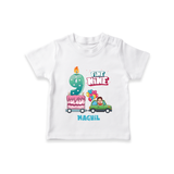 Celebrate Your Kids 9th Year Birthday With "FINE NINE" - Personalized Birthday T-Shirts with Customized Name For Boys - WHITE - 0-5 Months Old (Chest 17")