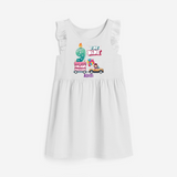 ⁠Fine-Nine 9th Birthday – Personalized Name Frock for Girls - WHITE - 0 - 6 Months Old (Chest 18")