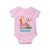 Baby Milestone Romper | Custom 10 Month Onesie | Soft, Skin-Friendly Cotton - BABY PINK - New Born (Chest 14")