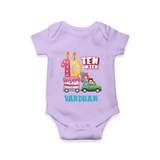 Baby Milestone Romper | Custom 10 Month Onesie | Soft, Skin-Friendly Cotton - LILAC - New Born (Chest 14")
